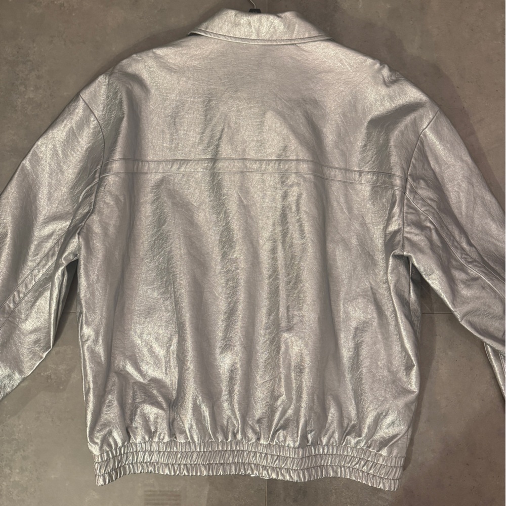 NWT! ASOS Design Metallic Silver Outerwear | M - Picture 5 of 7